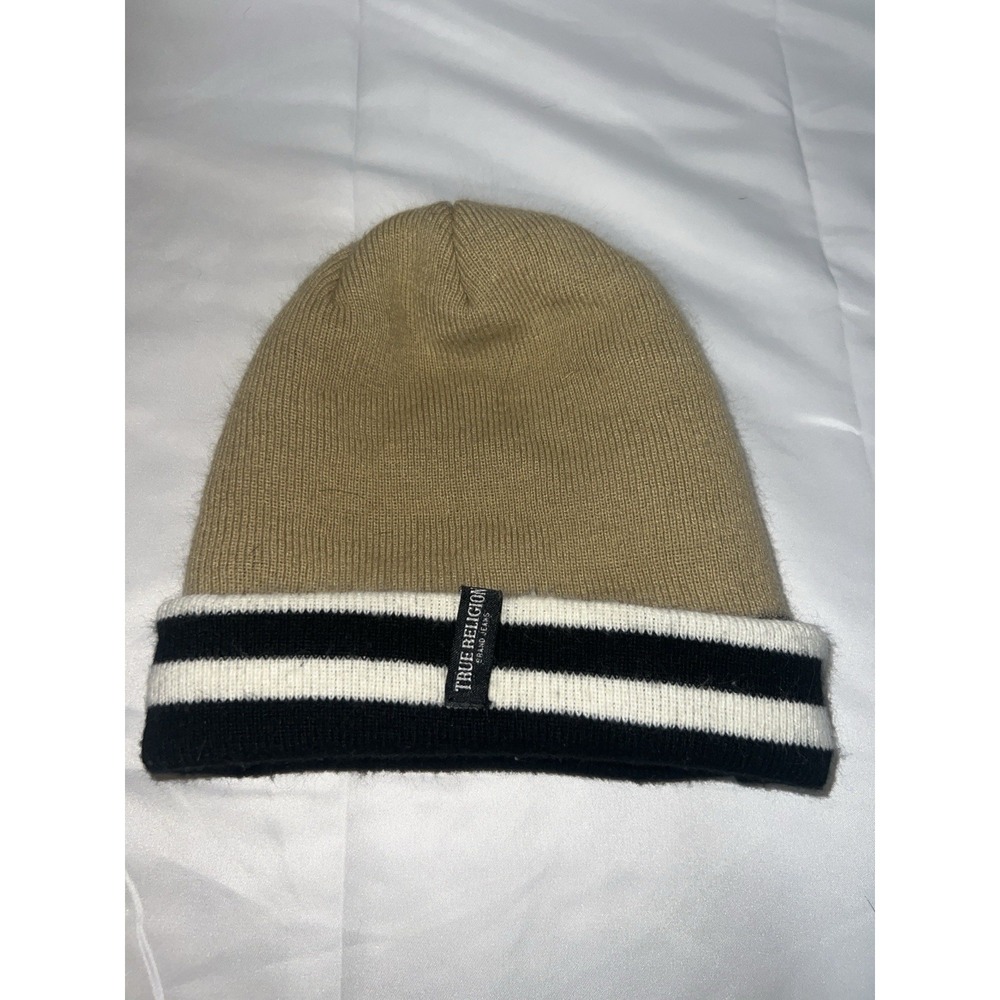 True Religion Kids Beanie Unisex Fur Lined Hat One Size No Stains See Photos